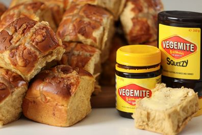 Coles vegemite hot cross buns