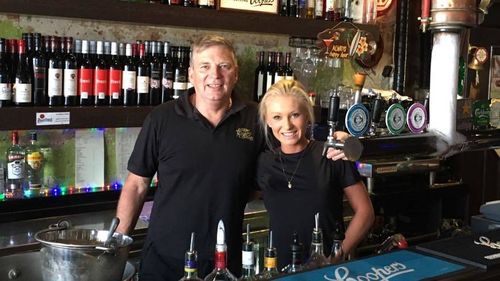 Andrew Watson with his daughter Jessica, who was the manager at Hobson's pub.