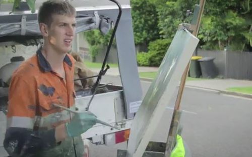Dylan Jones is known as the "Picasso Tradie".
