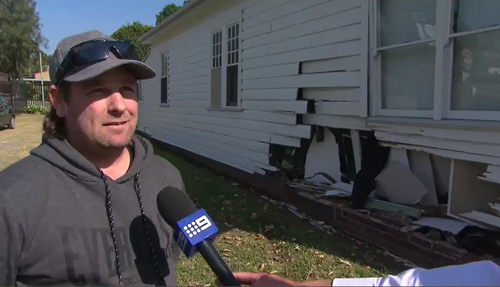 Tenant Mick and his partner were sleeping at the time of the crash. (9NEWS)