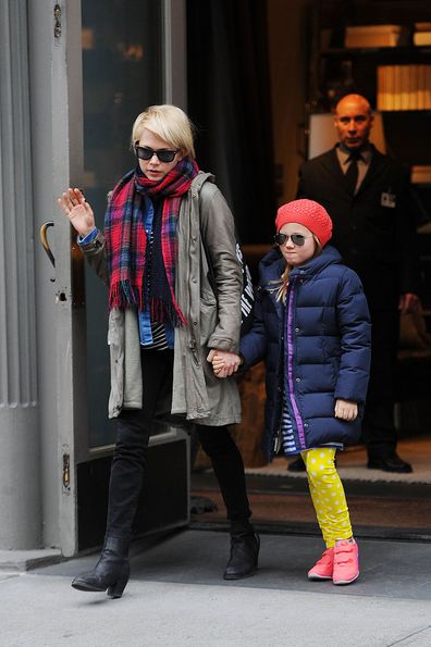 Actress Michelle Williams and her daughter Matilda Ledger as seen on March 6, 2013 in New York City.  