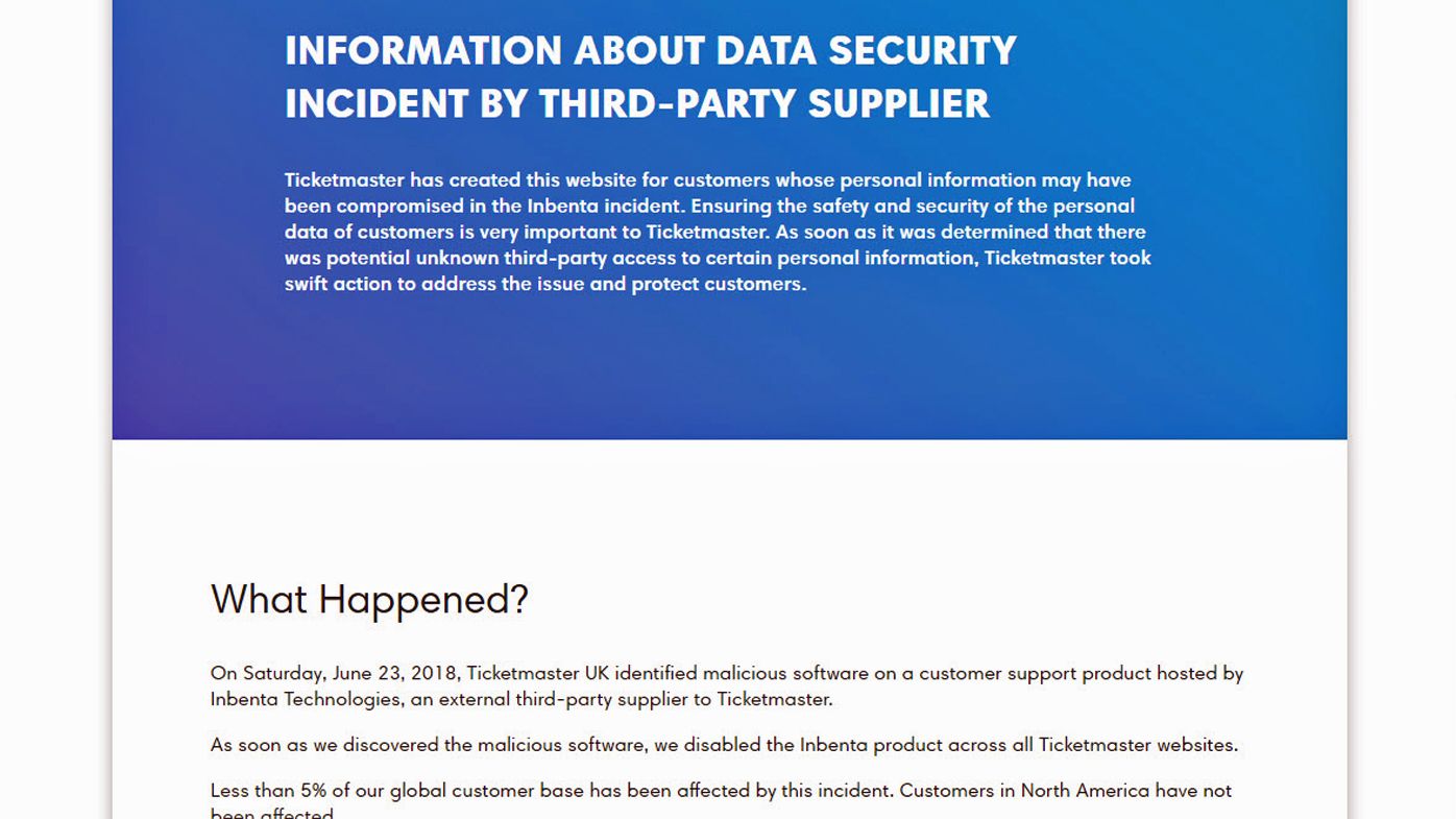Ticketmaster Australian Customers Warned Of Potential Identity Theft After Hack