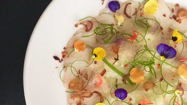 Willin Low's barramundi carpaccio with calamansi chilli dressing_recipe