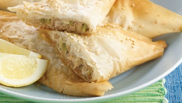 Tuna and celery triangles