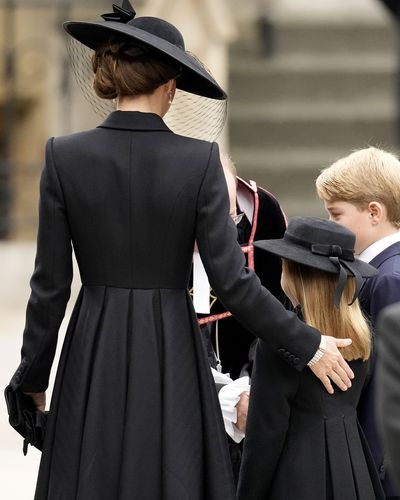 Princess Charlotte at Queen Elizabeth II's funeral, September 2022