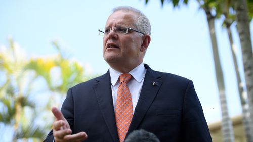 Support for Scott Morrison's government increased by two points