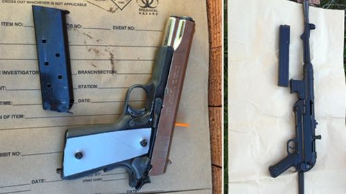 Counter terrorism police seize gun stash, including Nazi-era submachine gun