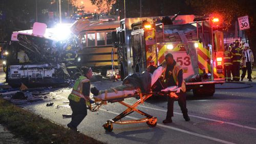 Six people killed in school bus, public bus crash in Baltimore, US