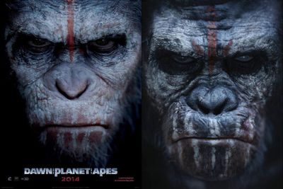 Andy Serkis and Gary Oldman star in <i>Dawn of the Planet of the Apes</i>, the tale of "a growing nation of genetically evolved apes who are threatened by a band of human survivors of the devastating virus unleashed a decade earlier."<br/><br/>(Image: 20th Century Fox)