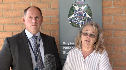 Steve Trewavas, left, of Victoria Police said the killing was brutal.