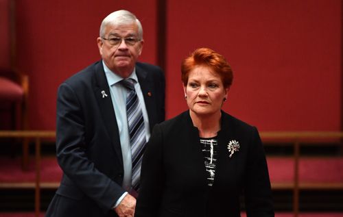 Senator Burston later told Sky News he was "disappointed" with Senator Hanson's outburst and said he was not sure how he "tried to stab her in the back". Picture: File