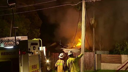 The family was made aware of the fire thanks to their barking dog. (9NEWS)
