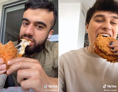 TikTok stars review KFC Zinger Mozzarella Double in ad campaign