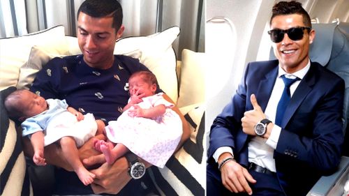 'The two new loves of my life': Cristiano Ronaldo jets off to meet his newborn twins
