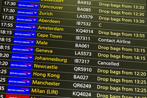 Vols annulés vers Johannesburg et Cape Town à l'aéroport d'Heathrow