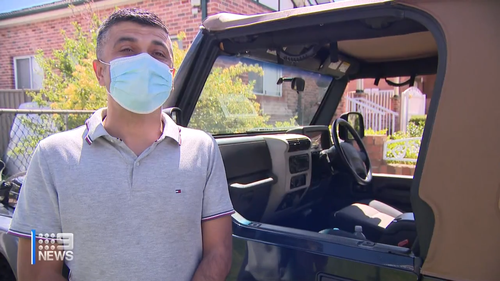 Rizwan Khan was picking up groceries at Haldon Street in Lakemba, and when he returned he was surprised to see people crowding around his Jeep and taking videos of the inside.