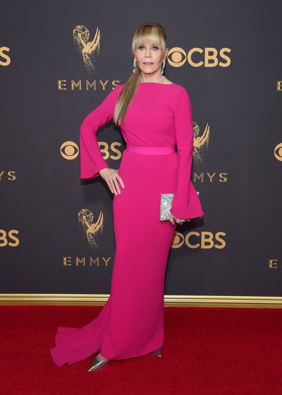 Actress Jane Fonda in&nbsp;Brandon Maxwell at the&nbsp;2017 Emmy Awards, September, 2017<br style="box-sizing: inherit;">