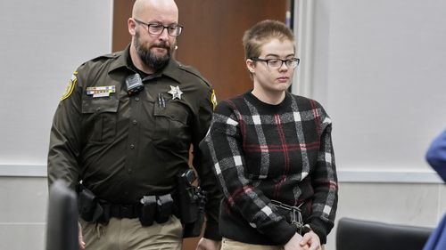 Morgan Geyser appears in a Waukesha County courtroom Thursday, Jan. 9, 2025, in Waukesha, Wis. (AP Photo/Morry Gash)