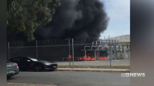 Power was cut to more than 6000 properties as a result of the substation fire. (9NEWS)