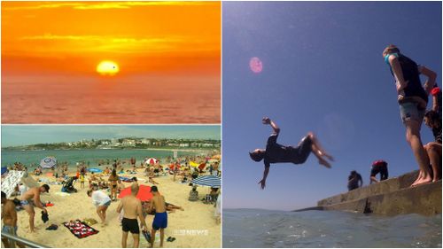 Many sought respite from the heat at NSW's beaches. (AAP)