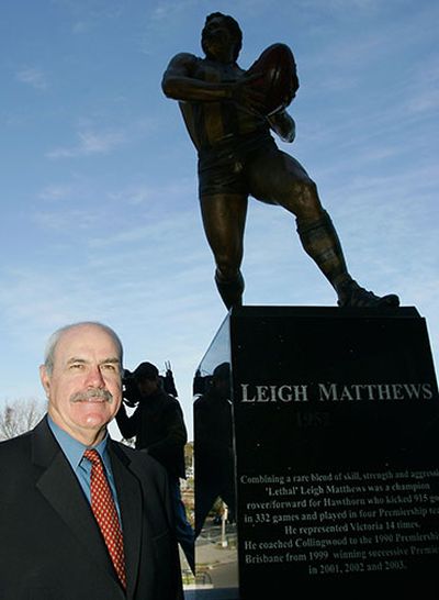 AFL great Leigh Matthews also has a statue at the MCG. (Getty)