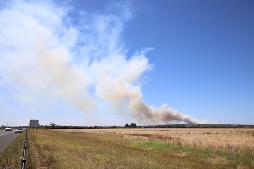 The fire is moving in a northerly direction towards Adams Estate.