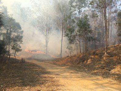 Bianca and Dave farm bushfire