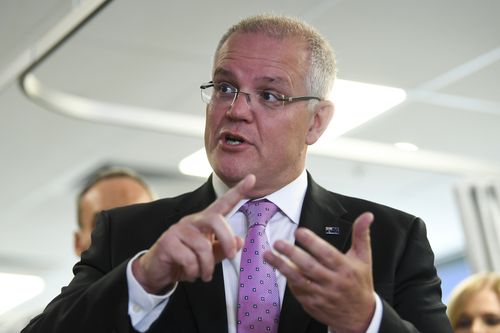 Australian Prime Minister Scott Morrison has picked apart the Labor climate plan. (PBS) (AAP Image/Lukas Coch) 