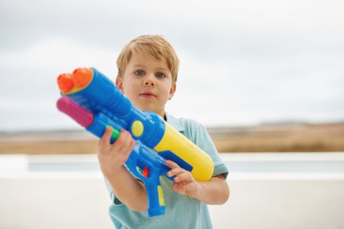 Childcare centres are banning toy weapons including guns, pirate swords and bows and arrows. With the Australian Childcare Alliance considering widespread policies of a similar nature. Picture: Getty