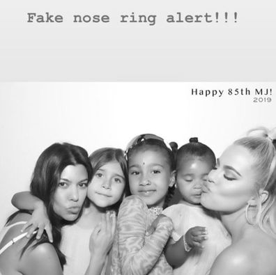 Kourtney Kardashian, Penelope Disick, North West, True Thompson, Khloe Kardashian