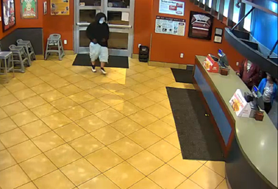 Louisville Metro Police Department robber enters the restaurant