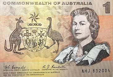 When did the Australian dollar replace the pound?
