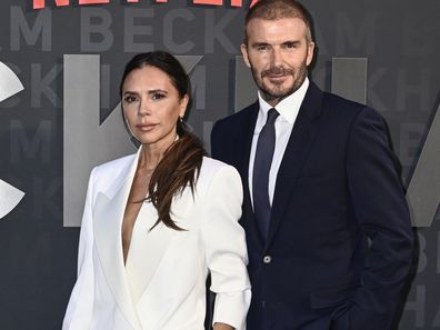 LONDON, ENGLAND - OCTOBER 03: Victoria and David Beckham attend the Netflix 'Beckham' UK Premiere at The Curzon Mayfair on October 03, 2023 in London, England. (Photo by Gareth Cattermole/Getty Images)