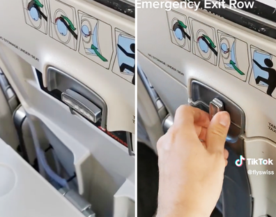 Swiss Airlines reveals secret tray table feature on planes for an emergency