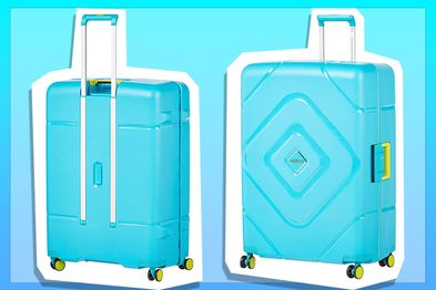 American Tourister Trigard Hardside Spinner Suitcase, 79 Centimeter, Scuba Blue
