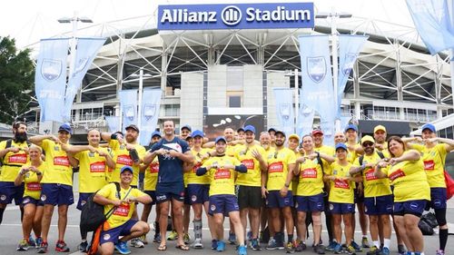 Walkers kicked off at Allianz Stadium this morning. (Save our Sons Duchenne Foundation)