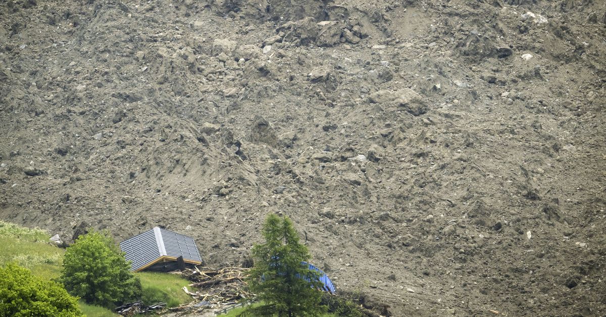 Collapsing glacier buries mountain village in rock, mud