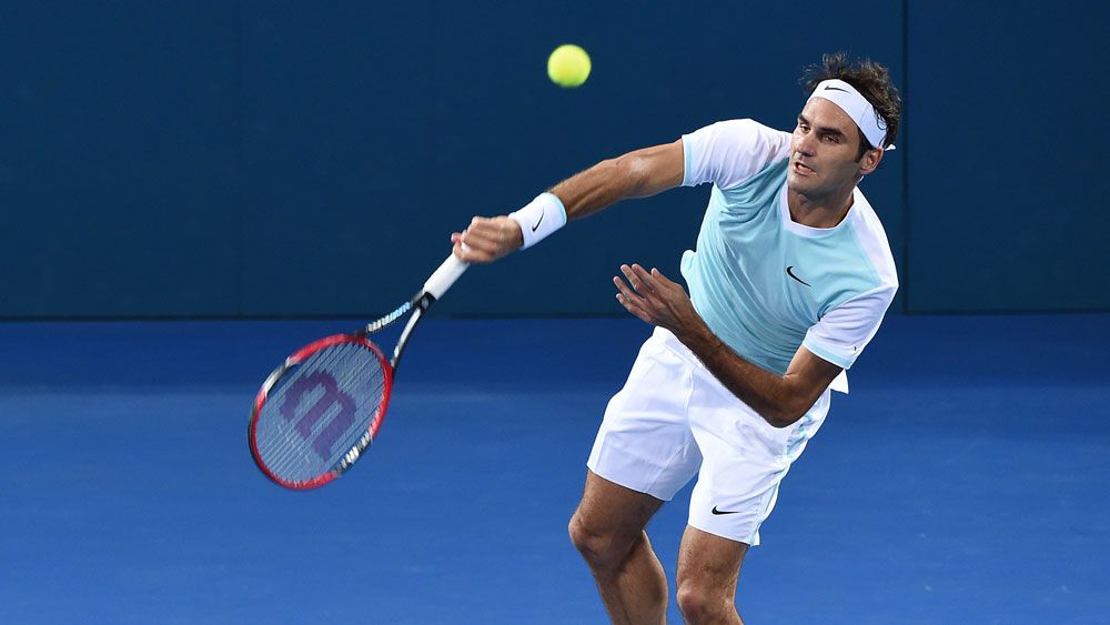 Federer moves into Brisbane semis
