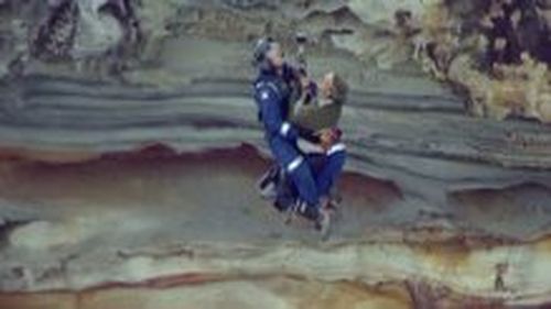 Emergency staff have rescued  a man after he fell off a North Bondi cliff. (9NEWS)