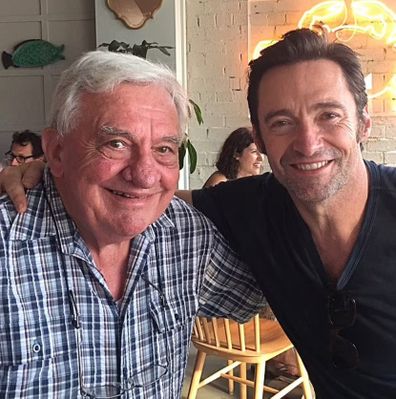 Hugh Jackman with his dad Christopher.