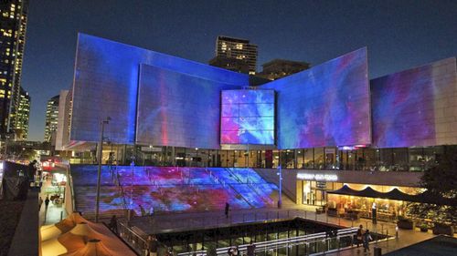 An otherworldly projection at Chatswood. (Destination NSW) 