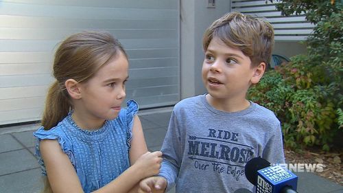 Chloe and Archer Keen were forced to flee their grandparents' home. (9NEWS)