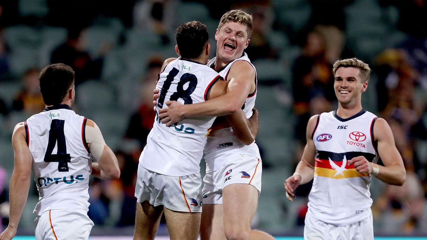 Adelaide Crows down Hawks to notch first win of season 2020 