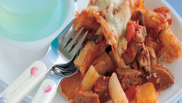 Penne tuna veggie bake