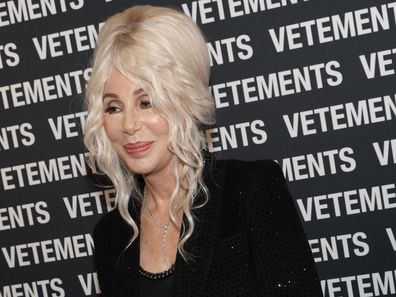 Cher backstage after the Vetements Womenswear Fall/Winter 2024-2025  show as part of Paris Fashion Week on March 1, 2024