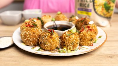 The best way to make fried rice into crunchy fried bites