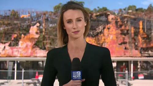Alice Monfries was told staff were inside when the fire broke out. Picture: 9NEWS