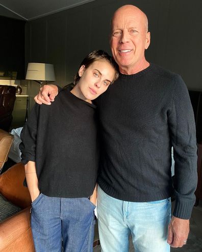 Tallulah Willis, dad Bruce Willis, photo