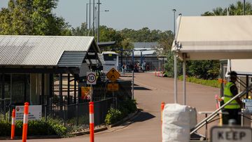 DARWIN, AUSTRALIA - MAY 15: Passengers from flight QF112 are transported to the Howard Springs Quarantine Facility on May 15, 2021 in Darwin, Australia. The arrival from New Delhi is the first repatriation flight for Australians who have been stranded in India following the lifting of the federal government&#x27;s ban on flight arrivals from India as the country continues to battle a massive COVID-19 outbreak. Passengers on the flight will do mandatory quarantine at the Howard Springs facility for 14