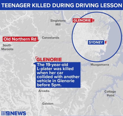 The teen was learning to drive a Suzuki Swift with her father as her supervisor when her vehicle collided with a Ford Falcon. Picture: 9NEWS.